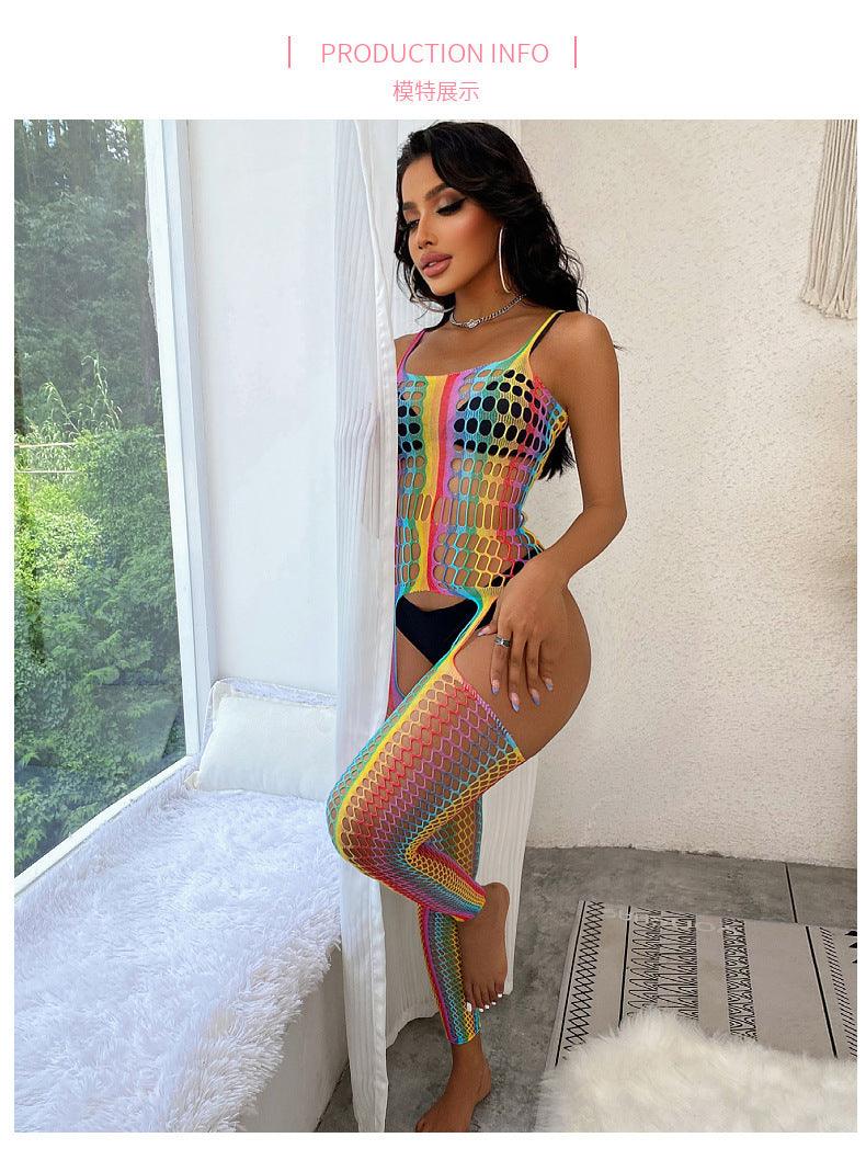 Women's Fashion Colorful Tight Fishnet Clothes Hip Skirt - Cruish Home