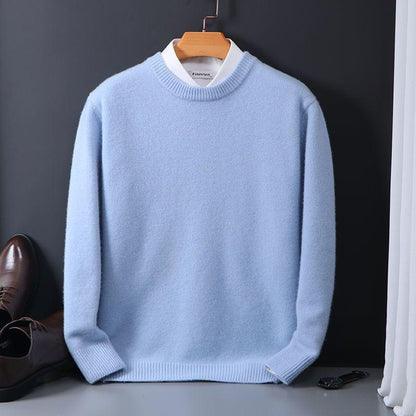 Round Neck Sweater Loose Oversized Knit Sweater - Cruish Home