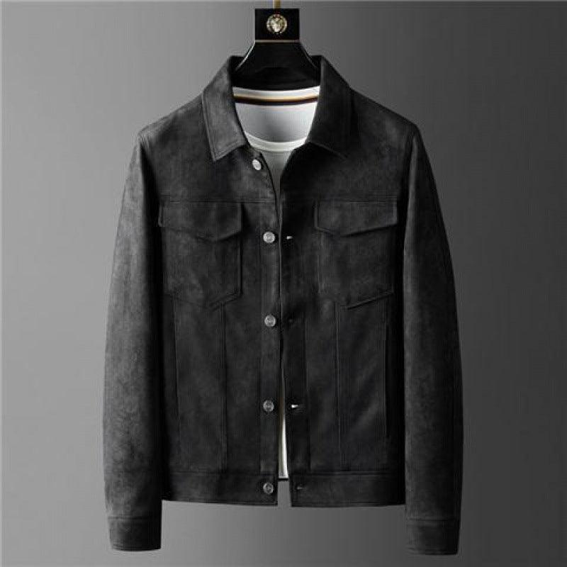 Coat Autumn Men's Spring High-grade Texture Light Luxury New Korean Style Jacket Men's Lapel Casual All-matching Work Clothes - Cruish Home