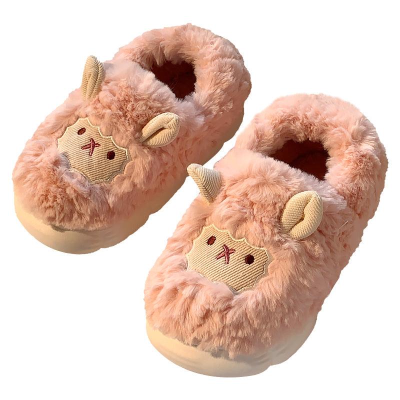 Cute Little Sheep Cotton Slippers Ladies - Cruish Home