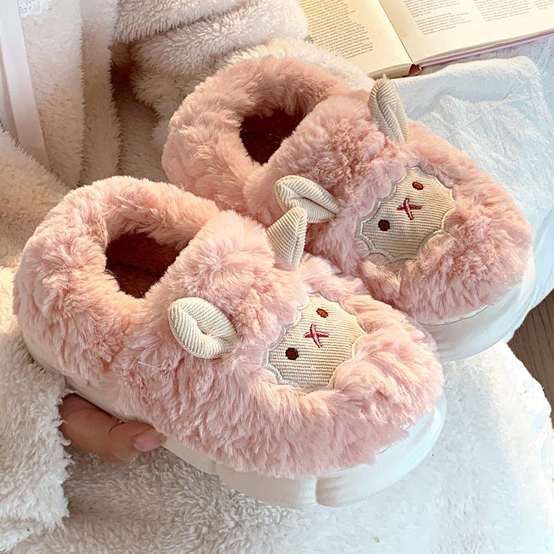 Cute Little Sheep Cotton Slippers Ladies - Cruish Home