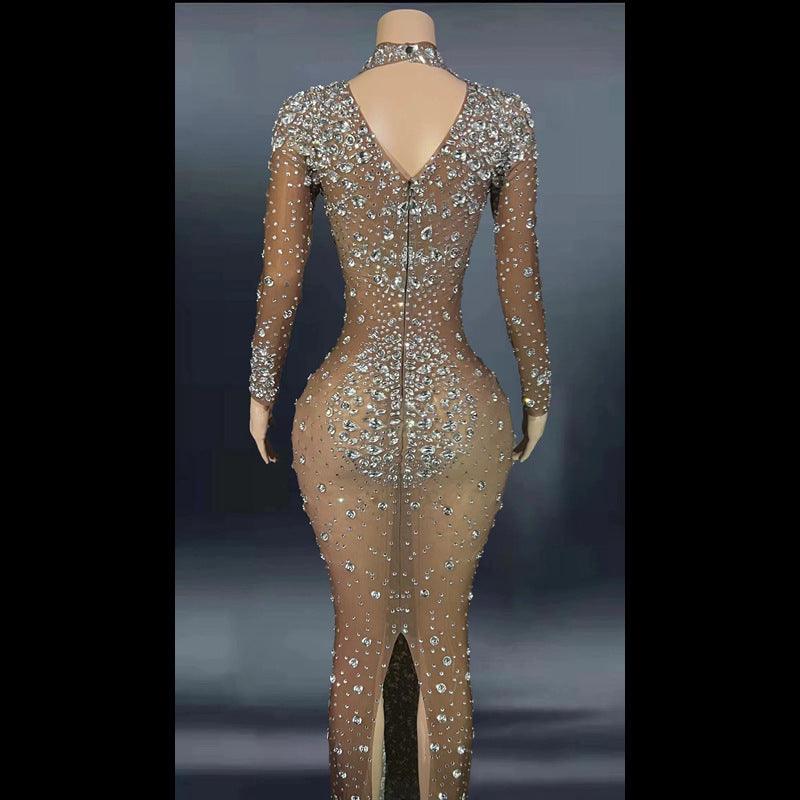 Women's Rhinestone Dress Tight Ball Gown - Cruish Home