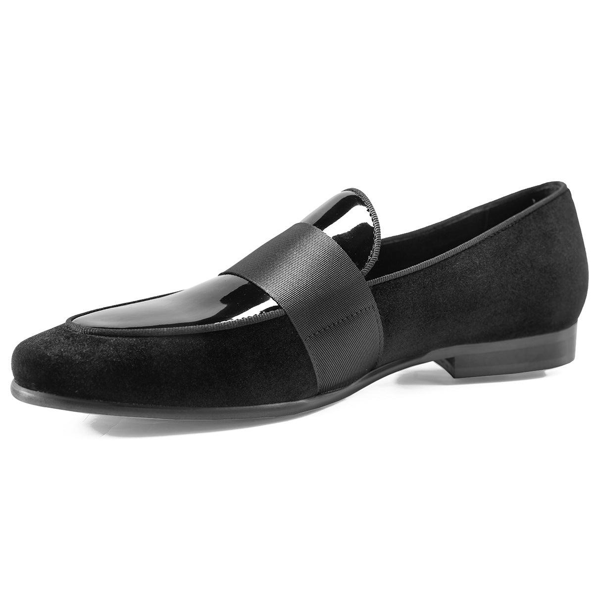 Velvet Patent Leather Korean Loafers Business Casual Leather Shoes - Cruish Home