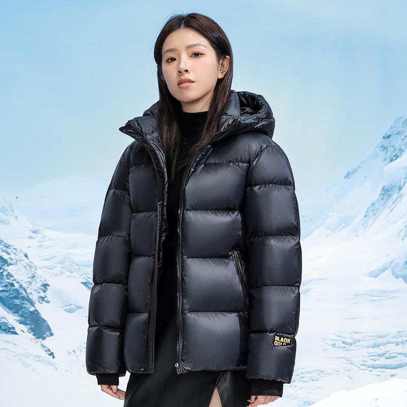 Winter Black Gold Down Jacket Couple Style - Cruish Home