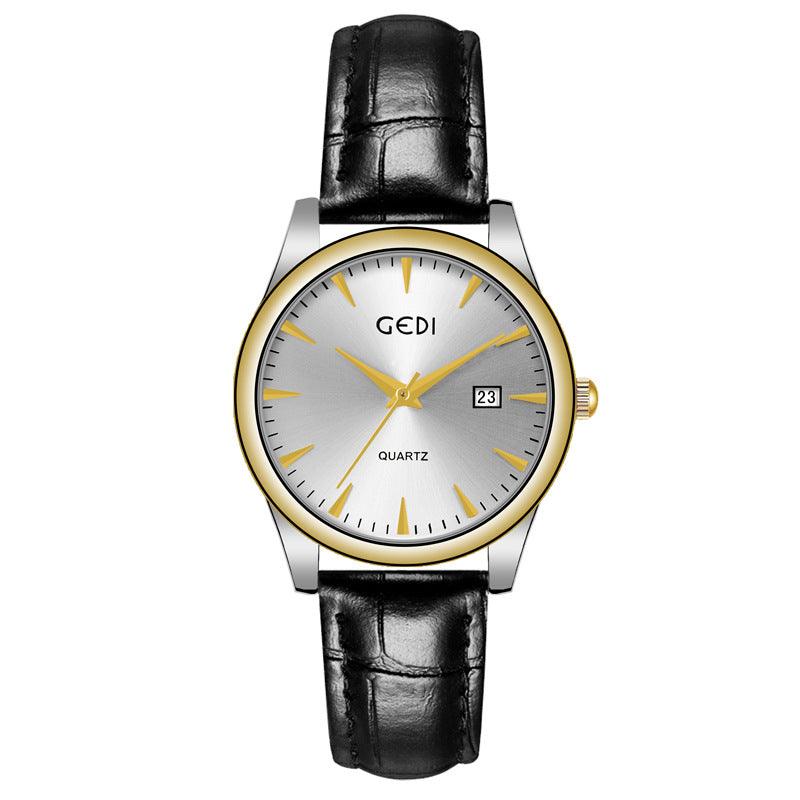 Couple's Simple Calendar Quartz Watch - Cruish Home