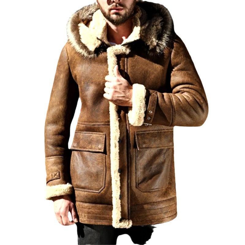 European And American Winter New Leather And Fur Men's Coat - Cruish Home