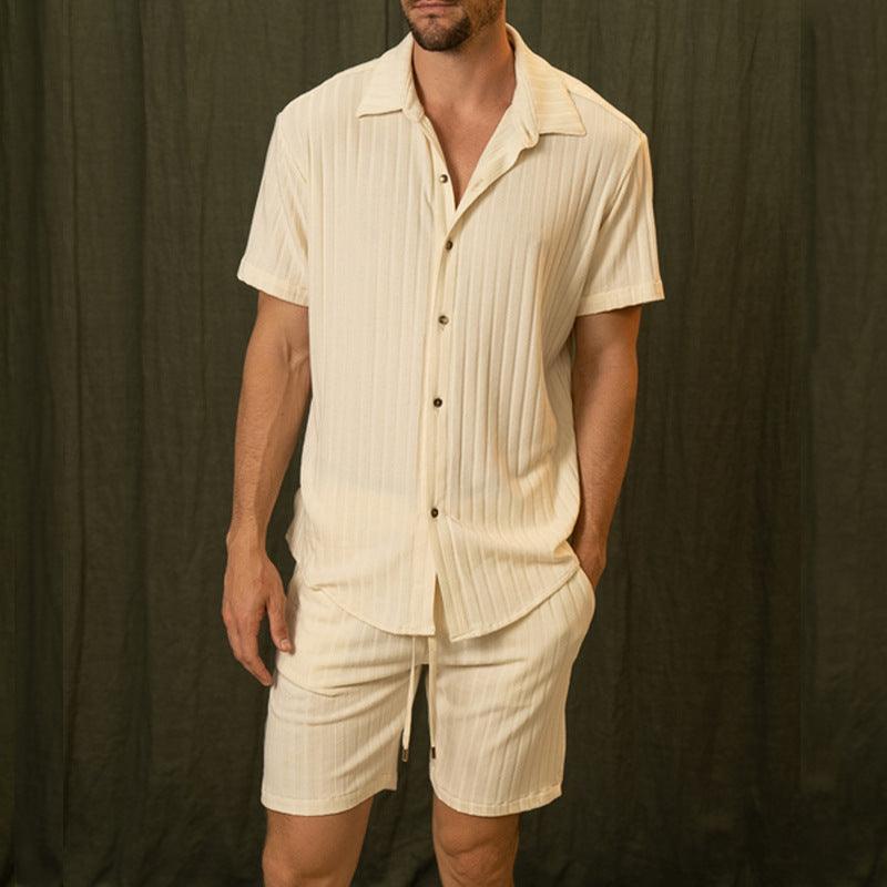 Short-sleeved Shirt And Shorts Two-piece Set Men's Suit - Cruish Home