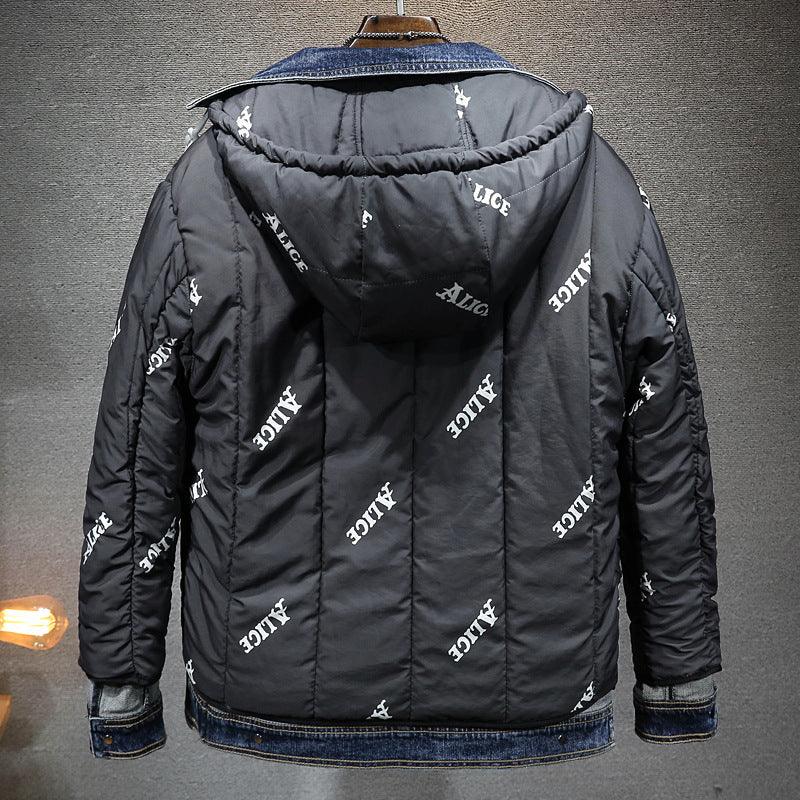 Men's Loose Hooded Autumn And Winter Thickened Fleece Jacket Hooded Plus Size Workwear Tide - Cruish Home