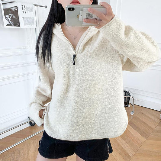 Thin Hoodie Loose Long Sleeve Sports Fleece - Cruish Home