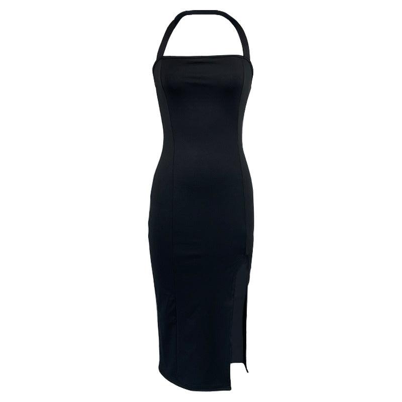 Women's Elegant Backless Halter Dress - Cruish Home