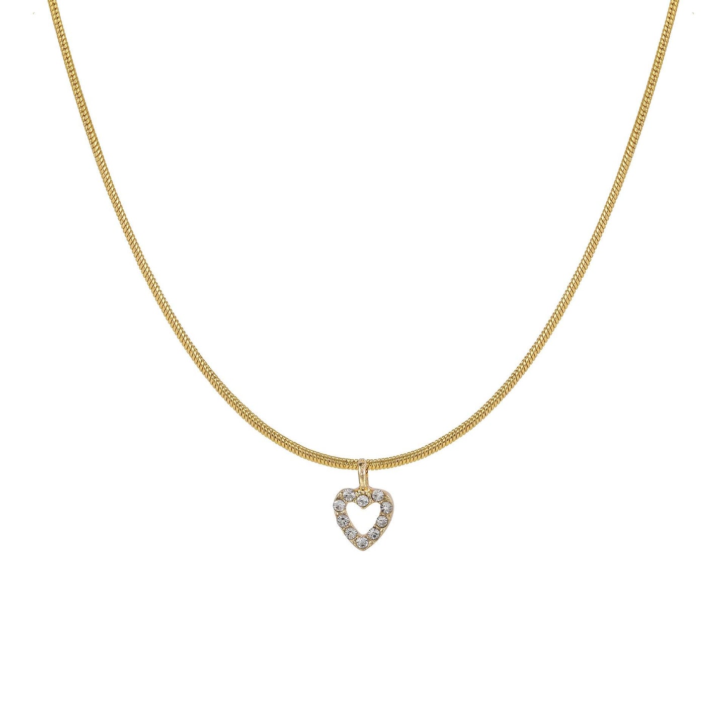 Temperamental All-match Sweater Chain Jewelry Zircon Peach Heart Pendant Necklace - Cruish Home