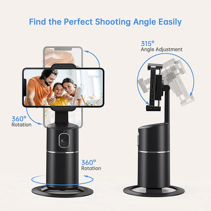 Automatic Face Tracking Selfie Stick Mobile Phone Holder 360 Rotation - Cruish Home