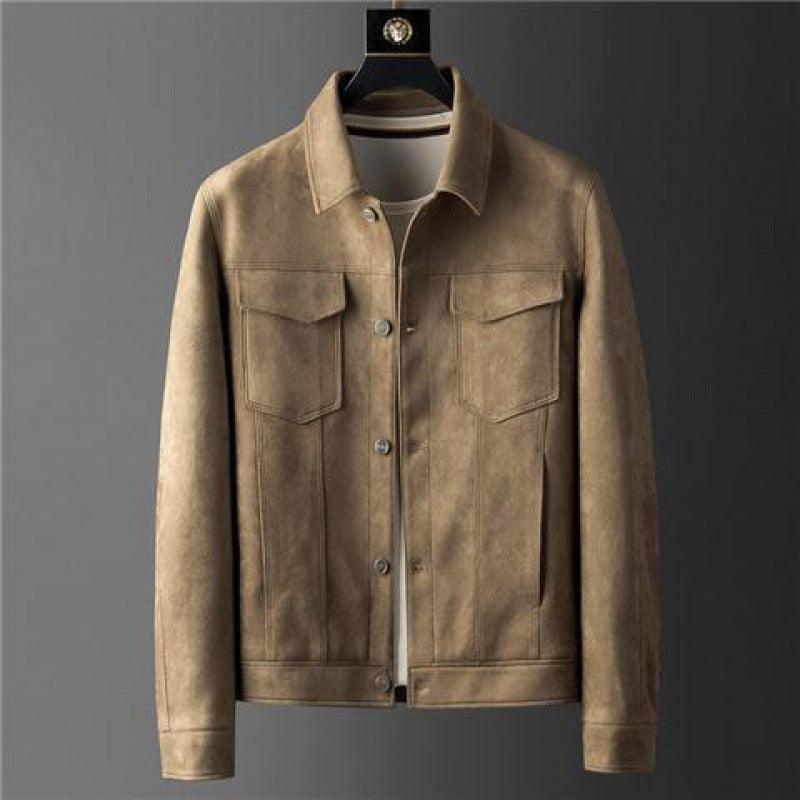 Coat Autumn Men's Spring High-grade Texture Light Luxury New Korean Style Jacket Men's Lapel Casual All-matching Work Clothes - Cruish Home