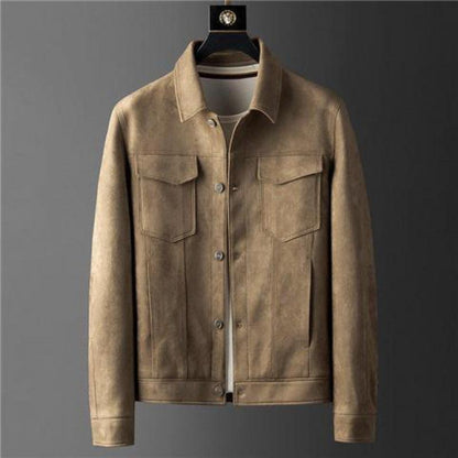 Coat Autumn Men's Spring High-grade Texture Light Luxury New Korean Style Jacket Men's Lapel Casual All-matching Work Clothes - Cruish Home