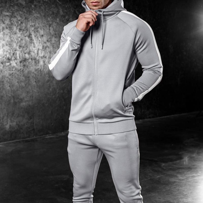 Plus Size Hooded Zip Cardigan Sports Suit - Cruish Home