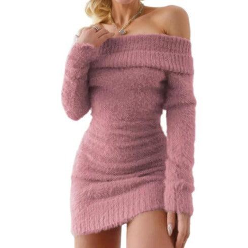 Women's Skinny Sheath Long Sleeve Sweater Dress - Cruish Home