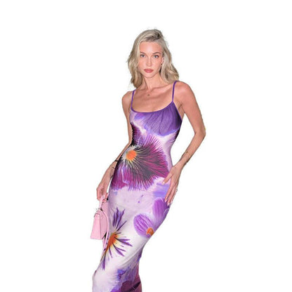 European And American Style Fashion Printing Slip Dress - Cruish Home