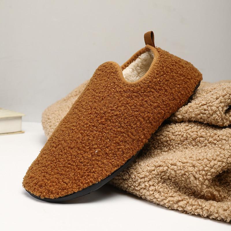 Winter Plain Home Indoor Cotton Slippers Confinement Soft Bottom - Cruish Home