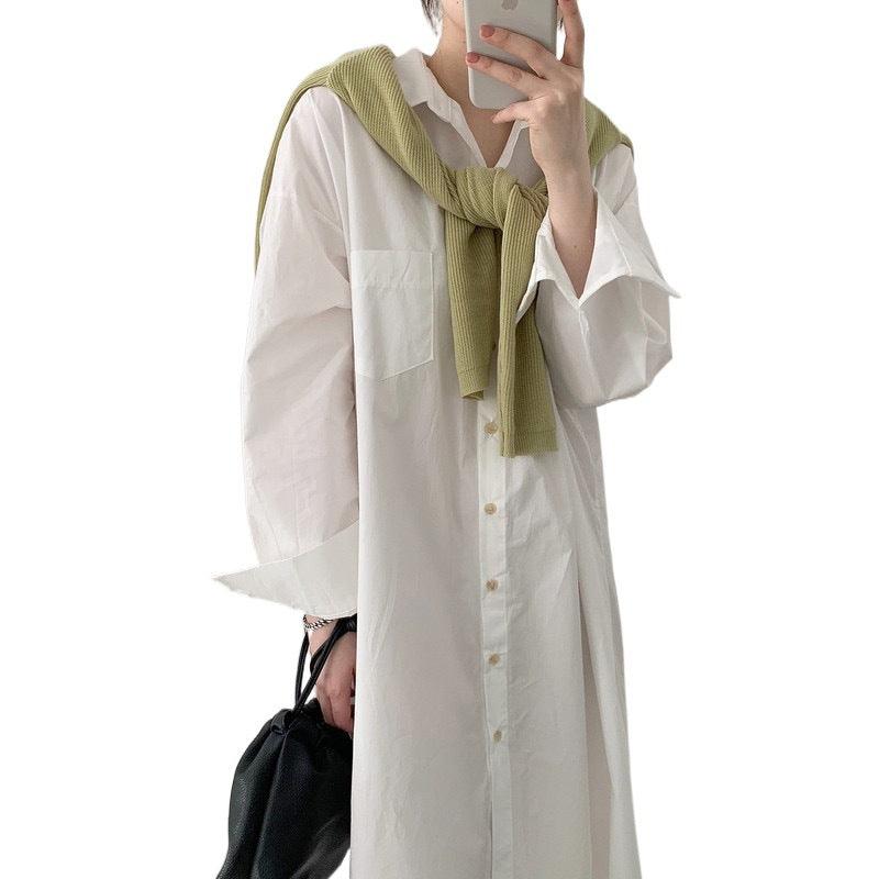 All-matching Long Shirt Dress - Cruish Home