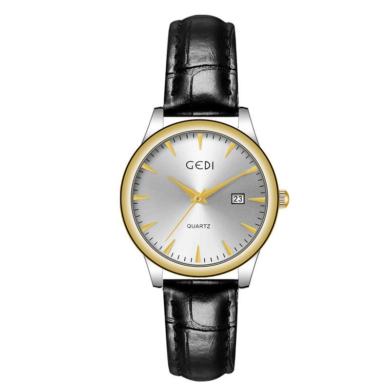 Couple's Simple Calendar Quartz Watch - Cruish Home