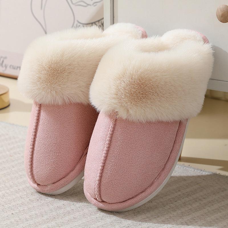 Women's Suede Winter Cotton Slippers - Cruish Home