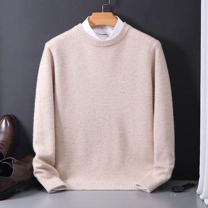 Round Neck Sweater Loose Oversized Knit Sweater - Cruish Home