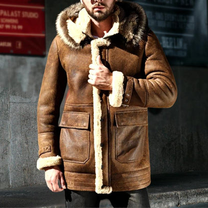 European And American Winter New Leather And Fur Men's Coat - Cruish Home