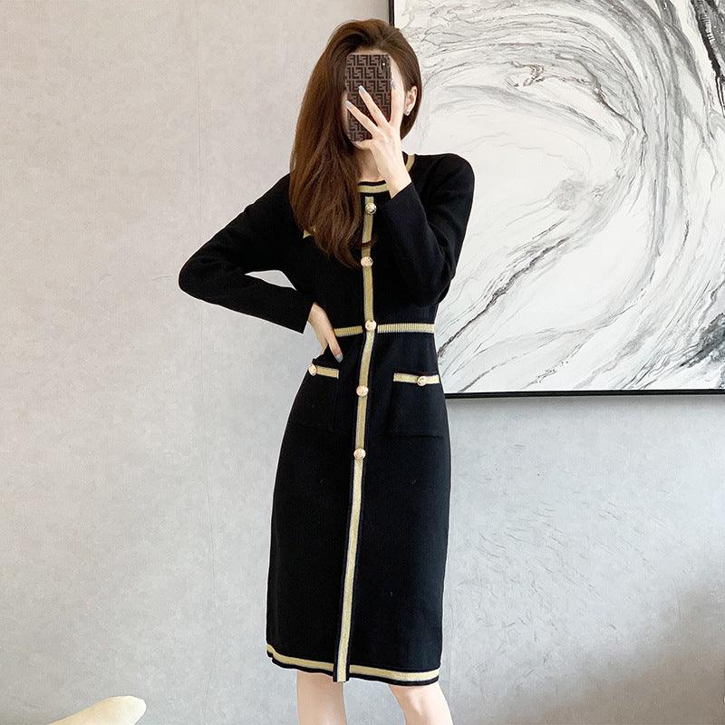 Classic Style Long Slim Knit Dress Women - Cruish Home