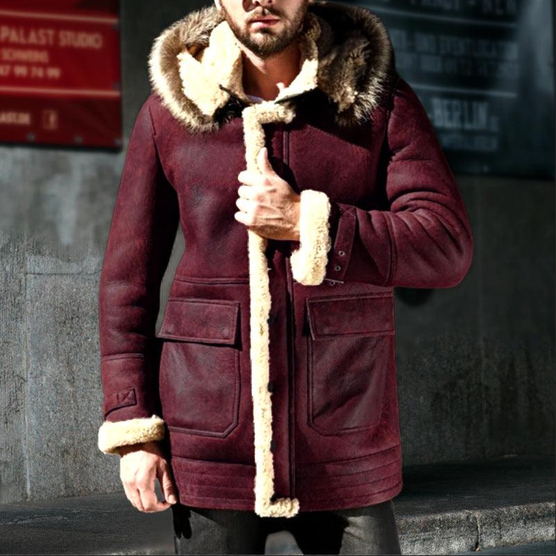 European And American Winter New Leather And Fur Men's Coat - Cruish Home