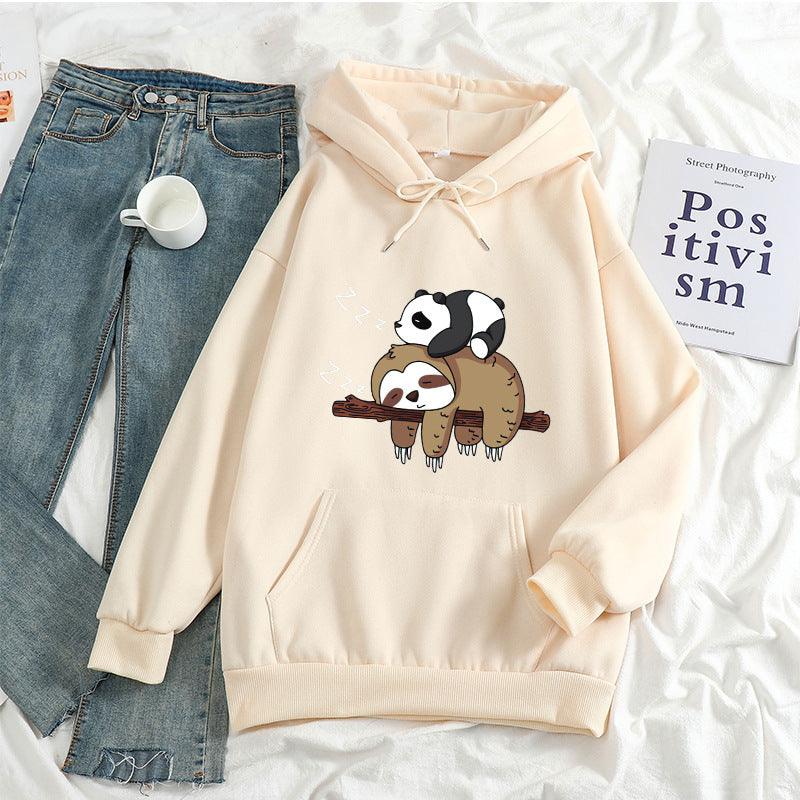 Autumn And Winter New Series Printed Long Sleeve Loose-fitting Casual Pullover Women - Cruish Home