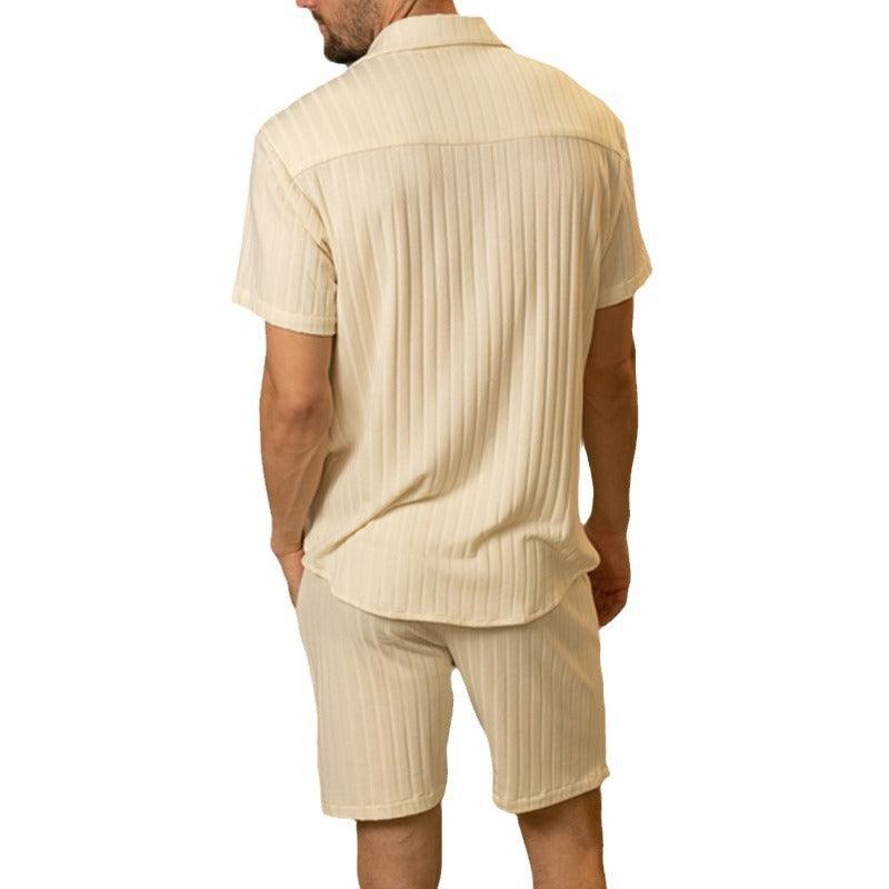 Short-sleeved Shirt And Shorts Two-piece Set Men's Suit - Cruish Home