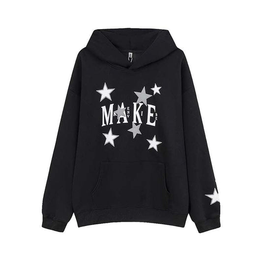 XINGX Three-dimensional Foam Letter Hooded Sweater - Cruish Home