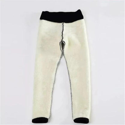 Women's Winter Outerwear Lambswool Cotton Slim Fitted Waist High Waist Warm-keeping Pants - Cruish Home