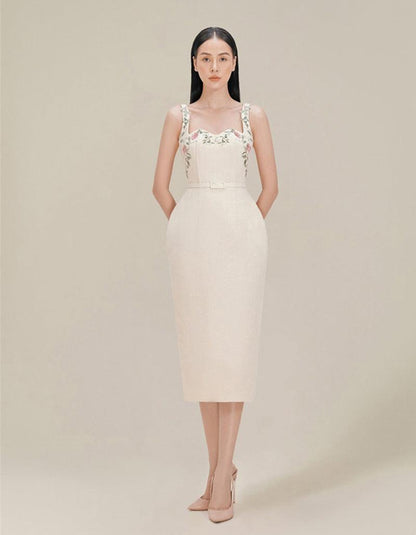 Niche Machine Embroidery Dress Strap Elegant Hip Skirt - Cruish Home