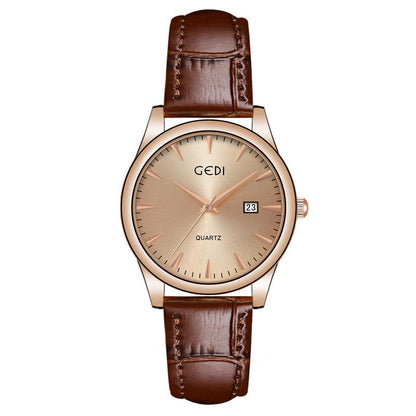 Couple's Simple Calendar Quartz Watch - Cruish Home