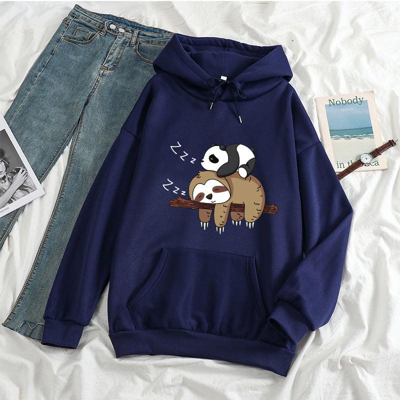 Autumn And Winter New Series Printed Long Sleeve Loose-fitting Casual Pullover Women - Cruish Home