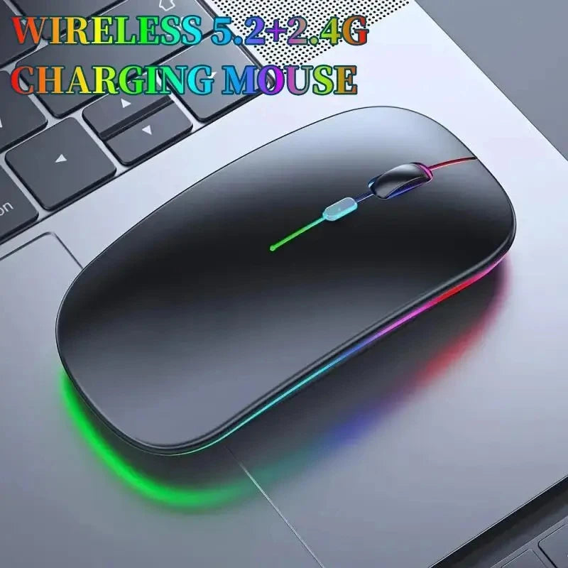 Wireless Mouse Gaming Mouse Backlight USB Compatible RGB Rechargeable