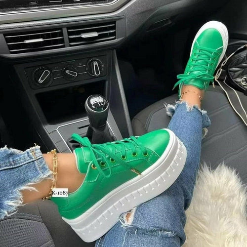 Casual Platform Women's Shoes Flat Womens Sneakers