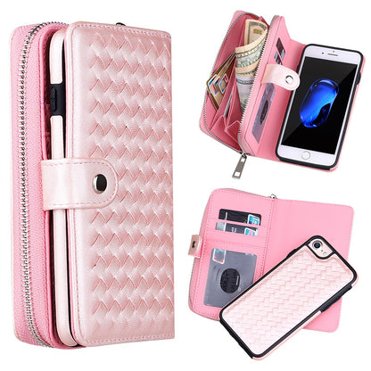 Zipper Leather Cover Multi-function Mobile Phone