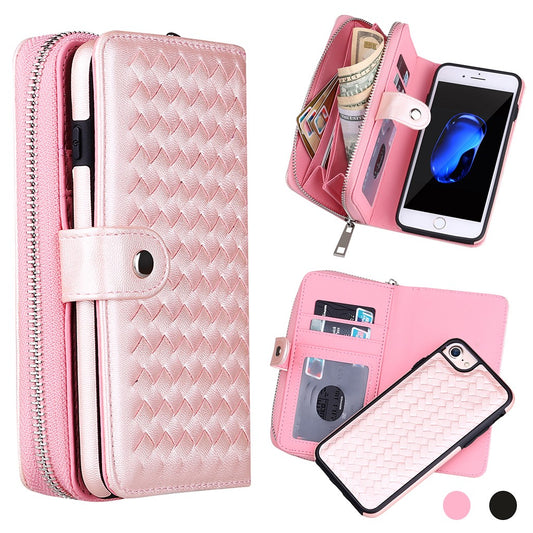 Zipper Leather Cover Multi-function Mobile Phone