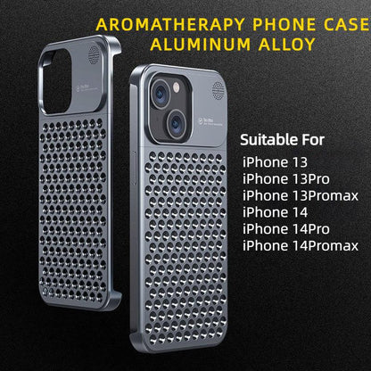 Aluminum Alloy Phone Case For 14 13 Pro Max Plus Hollow Heat Dissipation Anti-fall Full Body Shockproof Phone Cove - Cruish Home