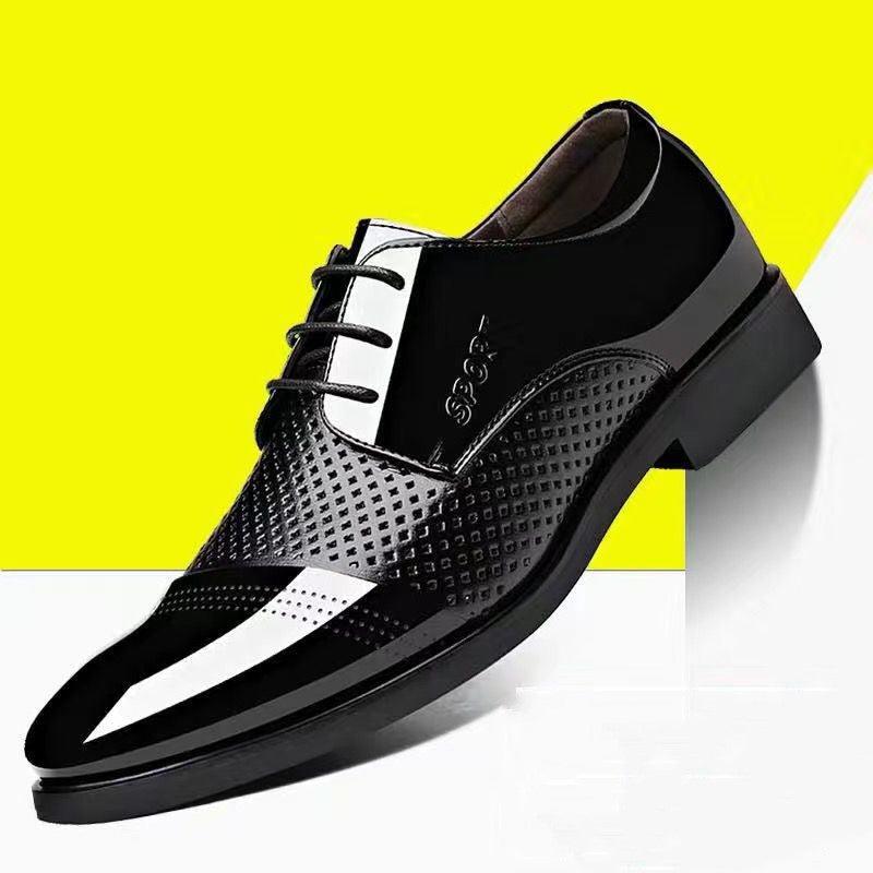 Casual Korean Pointed Leather Shoes Men - Cruish Home