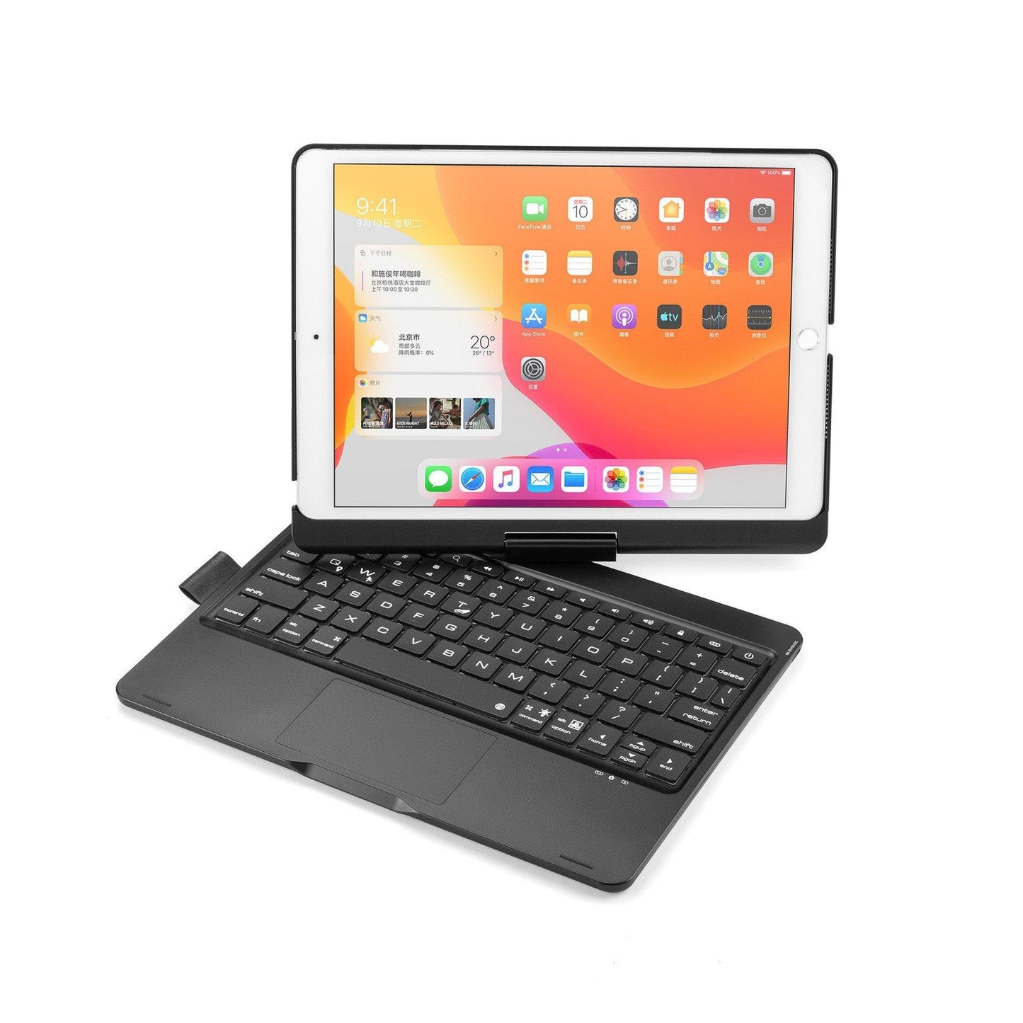 Compatible with Apple, Rotatable Bluetooth Ipad Touch Keyboard With Backlight - Cruish Home