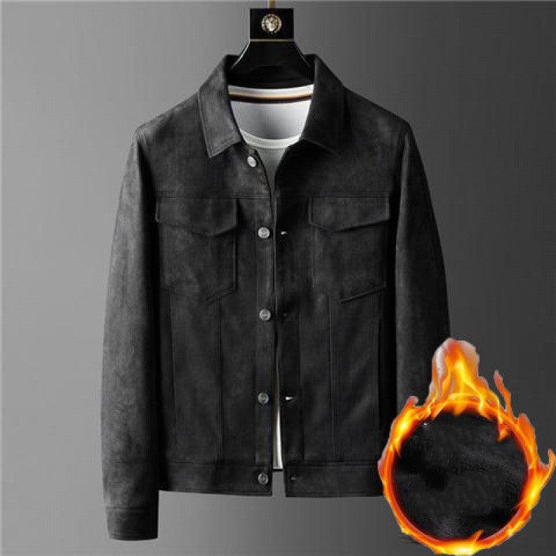 Coat Autumn Men's Spring High-grade Texture Light Luxury New Korean Style Jacket Men's Lapel Casual All-matching Work Clothes - Cruish Home