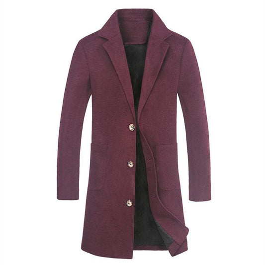 Casual Fashion Solid Color Mid-length Single-breasted Jacket - Cruish Home