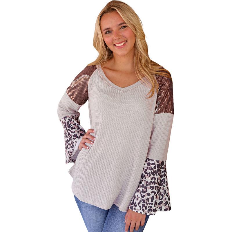 European And American Personalized Design Leopard Print Sweater - Cruish Home