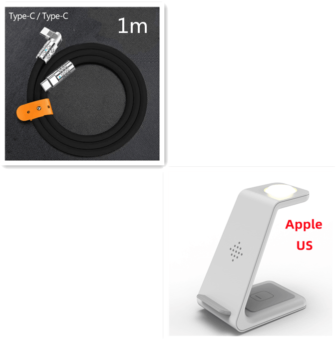 3-in-1 Wireless Charger Stand for Phone, Watch, Earbuds