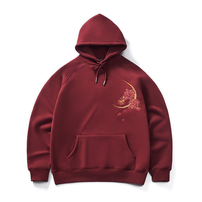 Autumn And Winter Heavy Industry Dragon Embroidered Hoodie Men