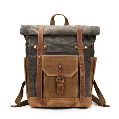 Men's Fashion Vintage Leather Canvas Laptop Bag - Cruish Home