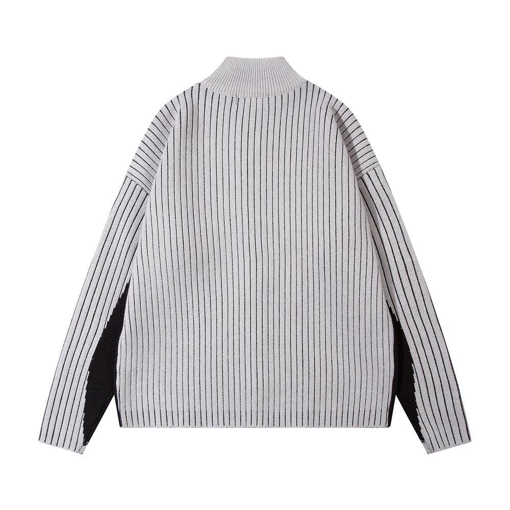 Men's Fashion Stripe Knitted Sweater Coat - Cruish Home